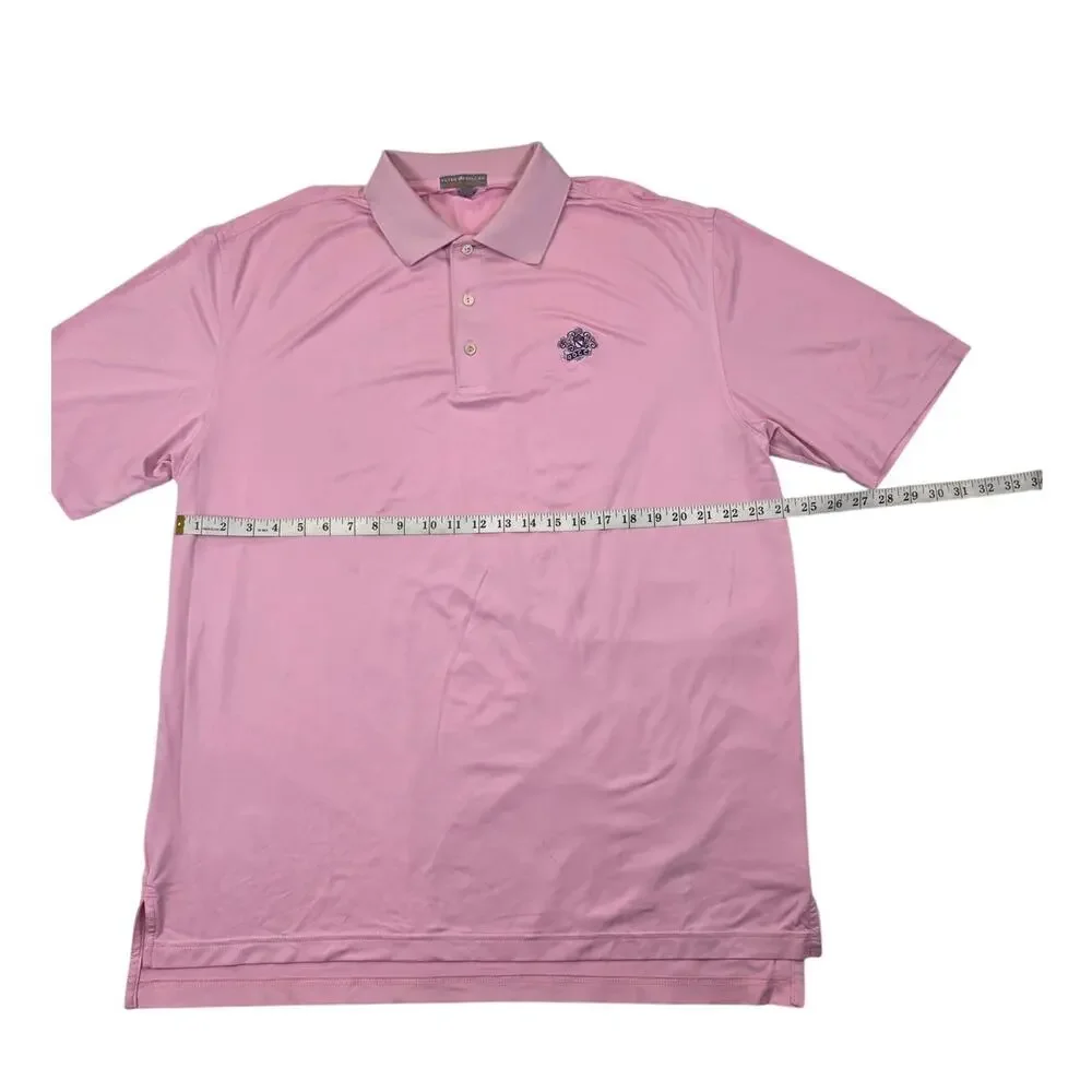 Peter Millar Summer Comfort Mens L Polo Shirt Golf Short Sleeve Pink